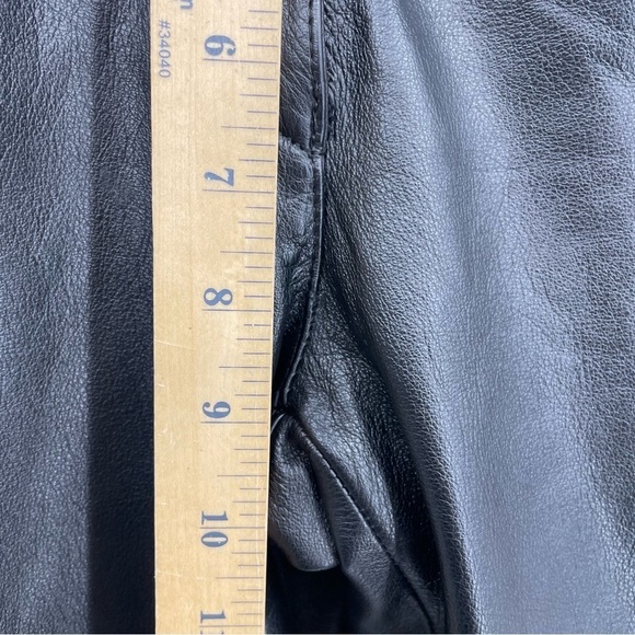 Harley Davidson Black Leather Pants Sz 2 Inseam 30.5” moto biker - Picture 7 of 11